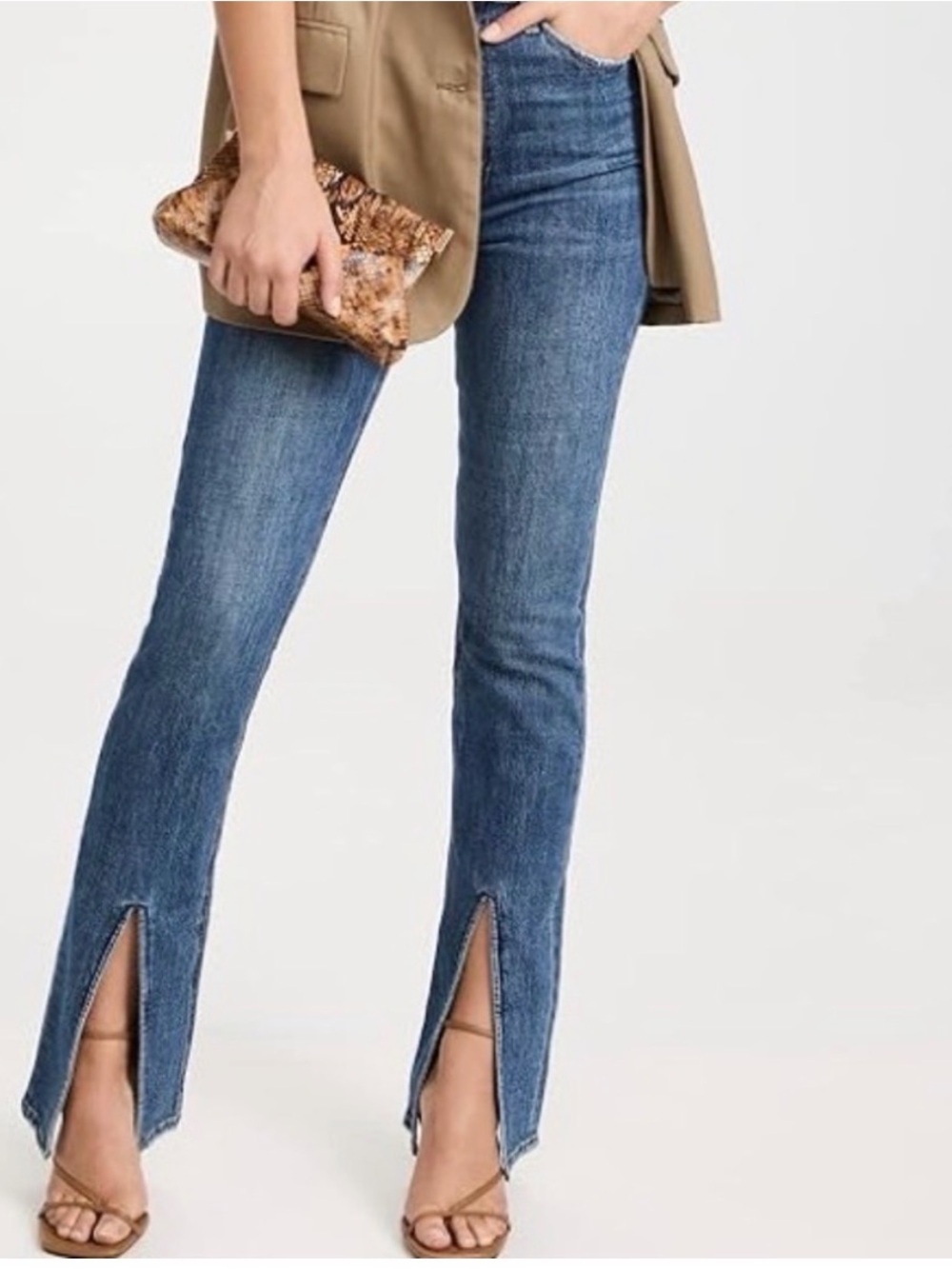 pistola Blue Split-Hem Bootcut Jeans
